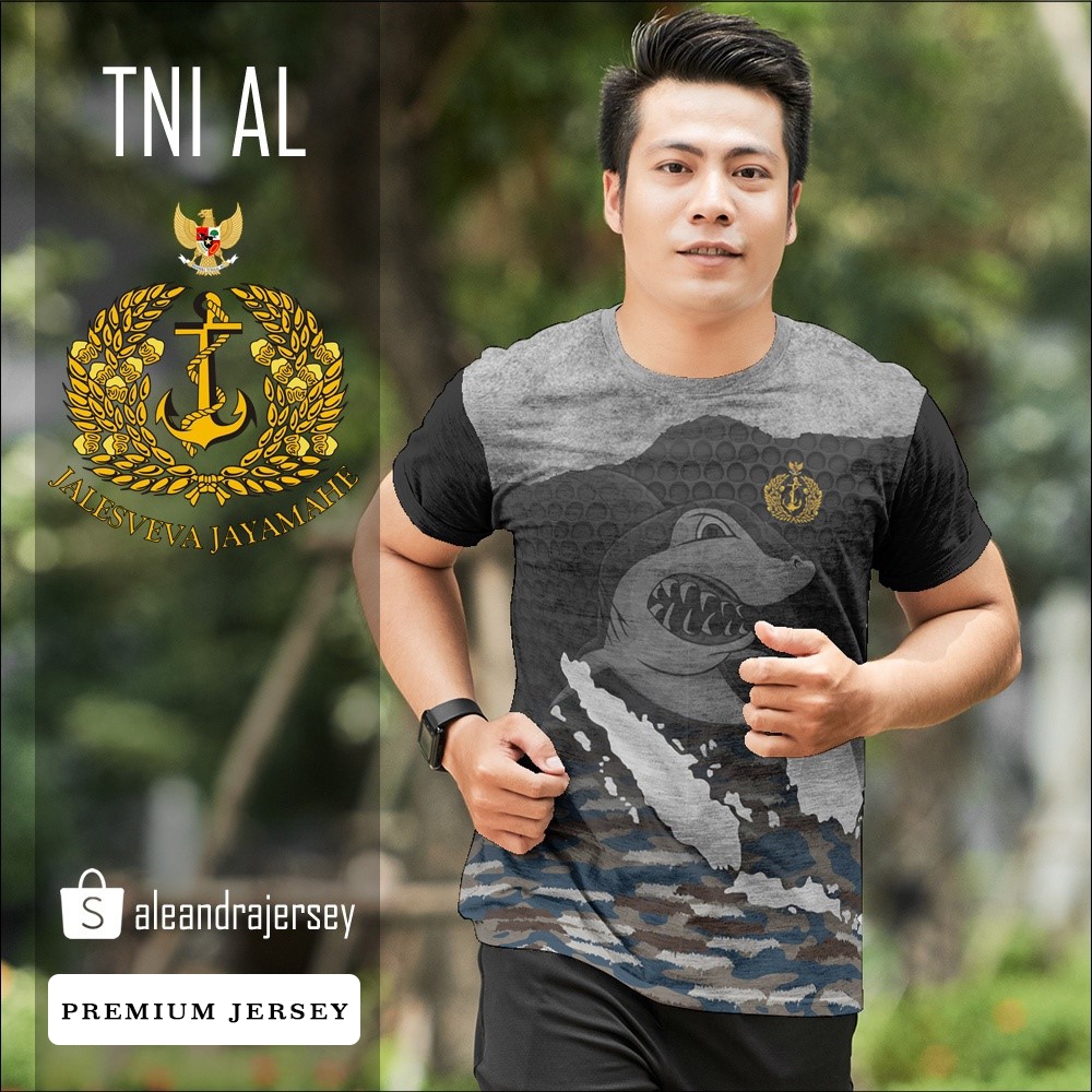 Baju Kaos Jersey TNI AL 180 FullPrint Printing Custom Premium