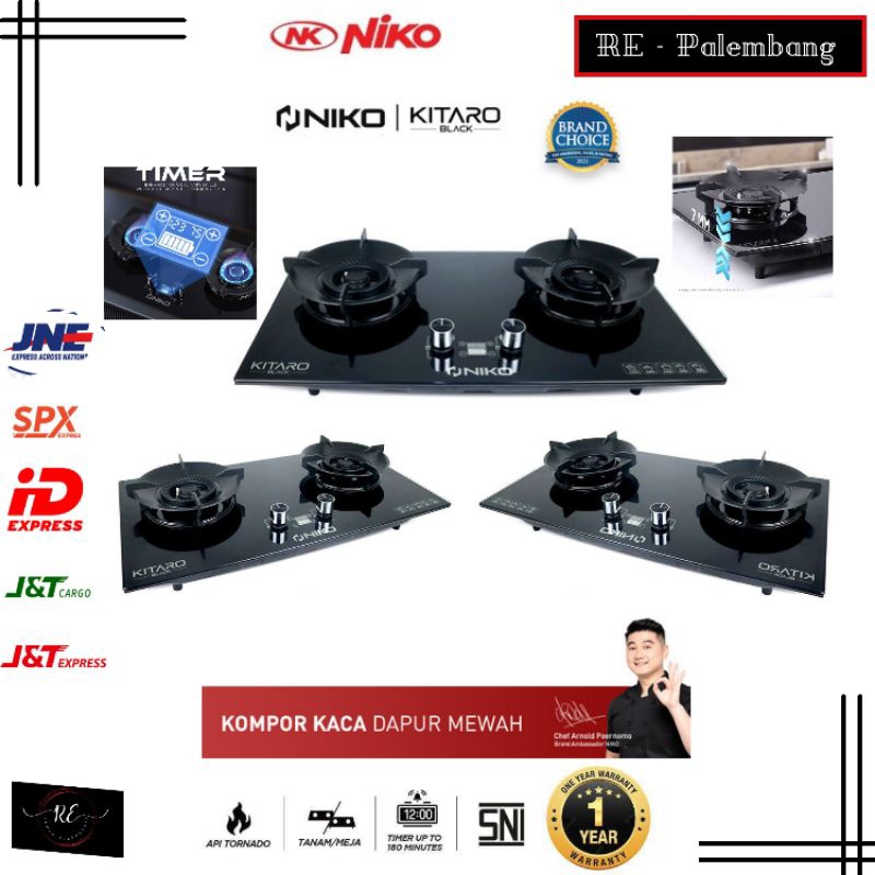 KOMPOR  2 TUNGKU KITARO BLACK TIMER|KOMPOR TANAM|Kompor Niko|Kompor Gas|[Niko Kitchen]