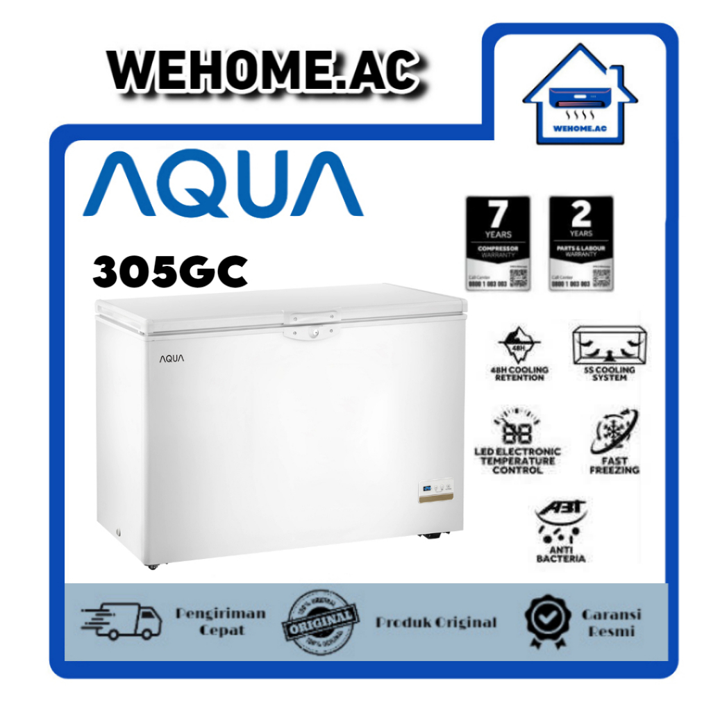 Chest Freezer Aqua AQF320EC Freezer Box Lemari Pembeku Aqua 300 Liter