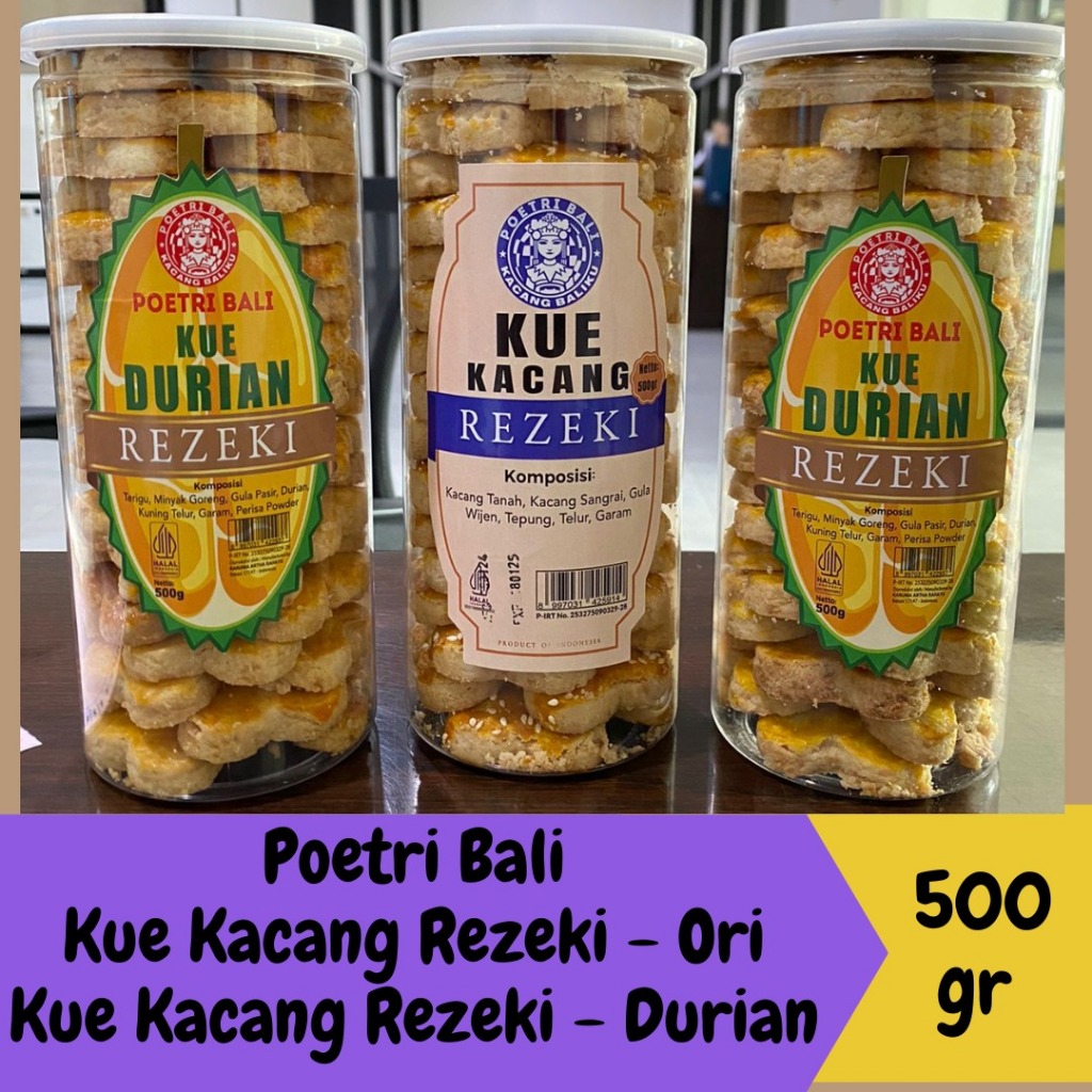 

Poetri Bali Kue Kacang Rezeki & Kacang Kapri Bawang | Kue Kacang Poetri Bali