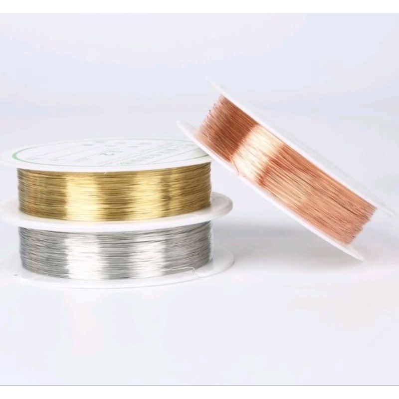 ( 25 Meter) Kawat Tembaga Aksesoris Kerajinan DIY 0.3mm / Kawat Tembaga Aksesoris Cooper Wire Bahan 