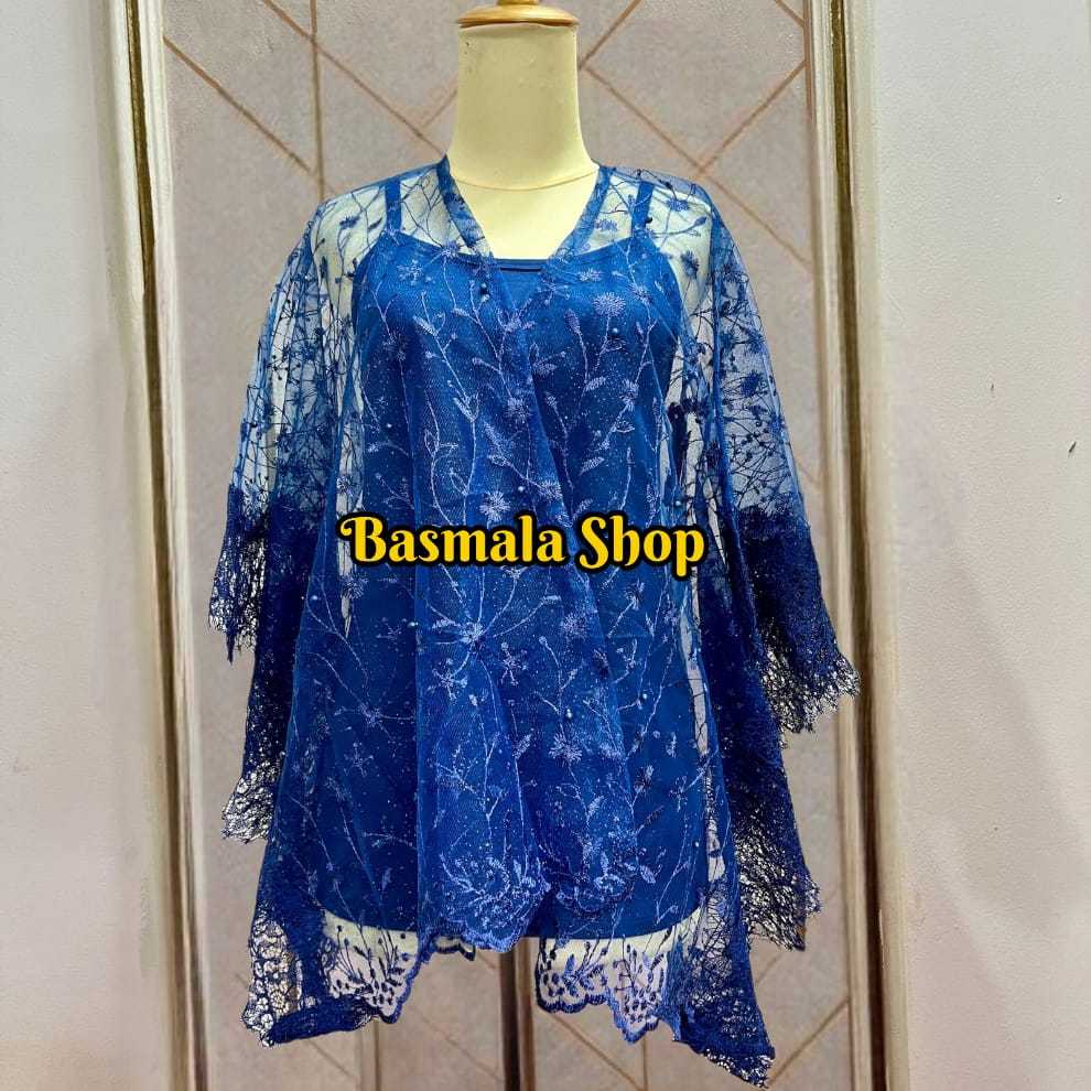 OUTER ROMPI BRUKAT TILE MUTIARA/ CAPE MUSLIM/ BAJU LUARAN MUSLIM