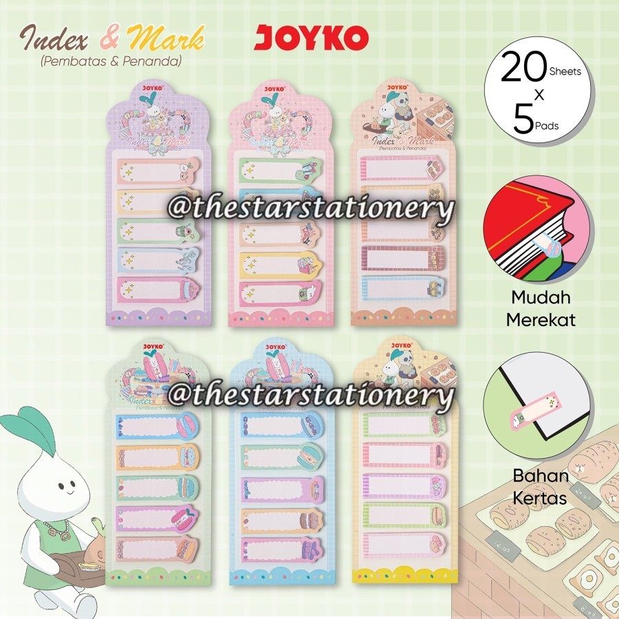 

(1 Set) Index & Mark Penanda Pembatas Memo Joyko IM-79 Dessert Kertas