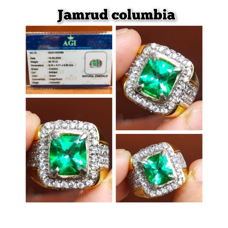 CINCIN BATU PERMATA JAMRUD COLUMBIA