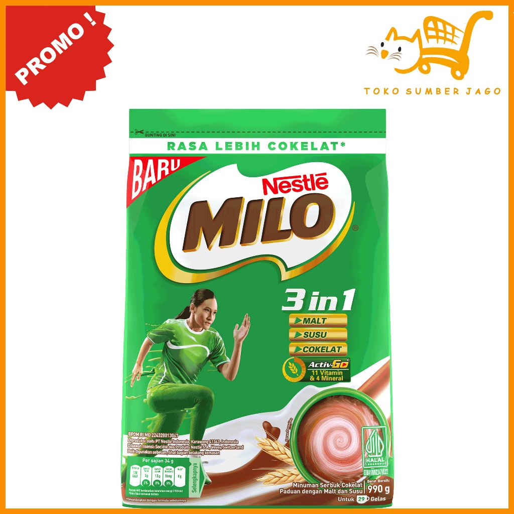 

Milo Active Go 3in1 Pouch 990gr