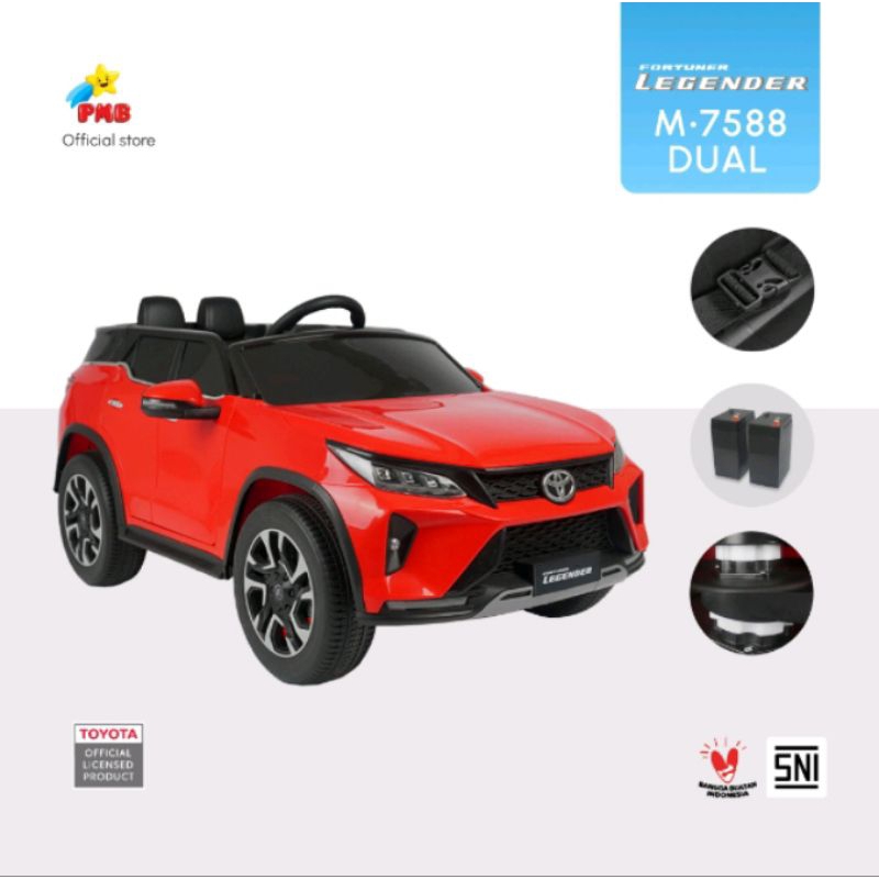 Mainan Mobil Aki Toyota Fortuner Legender M7588 Dual - PMB