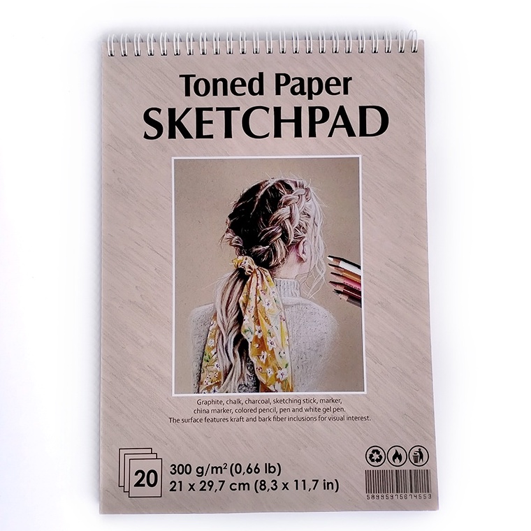 

Toned Paper Spiral A4 Sketchbook 3g n Y1V3