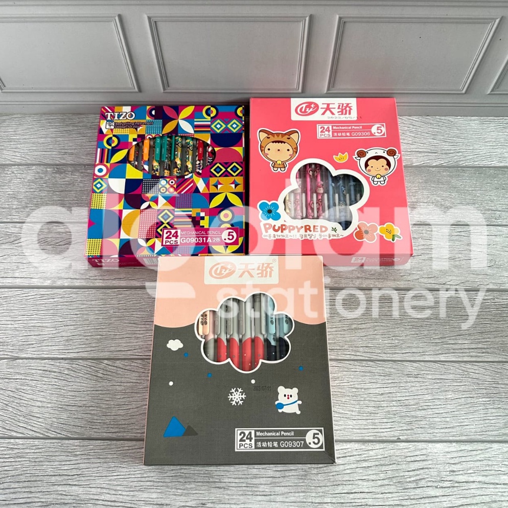 

SATU PACK 24 PCS Pensil Mekanik Tizo Karakter Lucu 5 mm Pensil Mekani Fancy Karakter 5mm b Y3E9