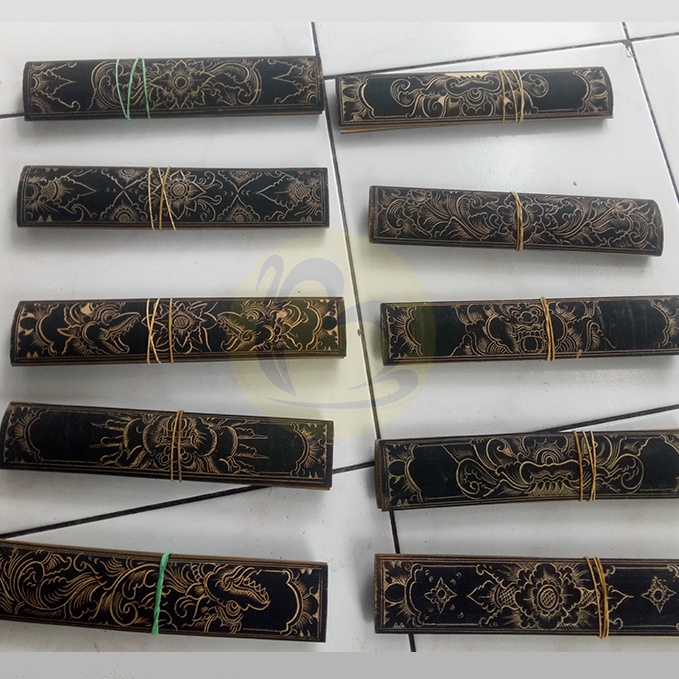 

Takepan Cakepan Lontar Bambu Sampul Lontar ukuran 25cm Alat Nyurat Lontar w Q8F4
