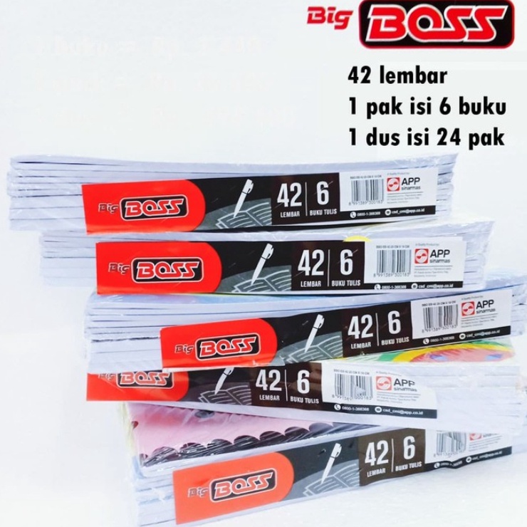 

1 pack 6pcs BUKU TULIS BIG BOSS 42 LEMBAR BUKU BIG BOS d F7C8