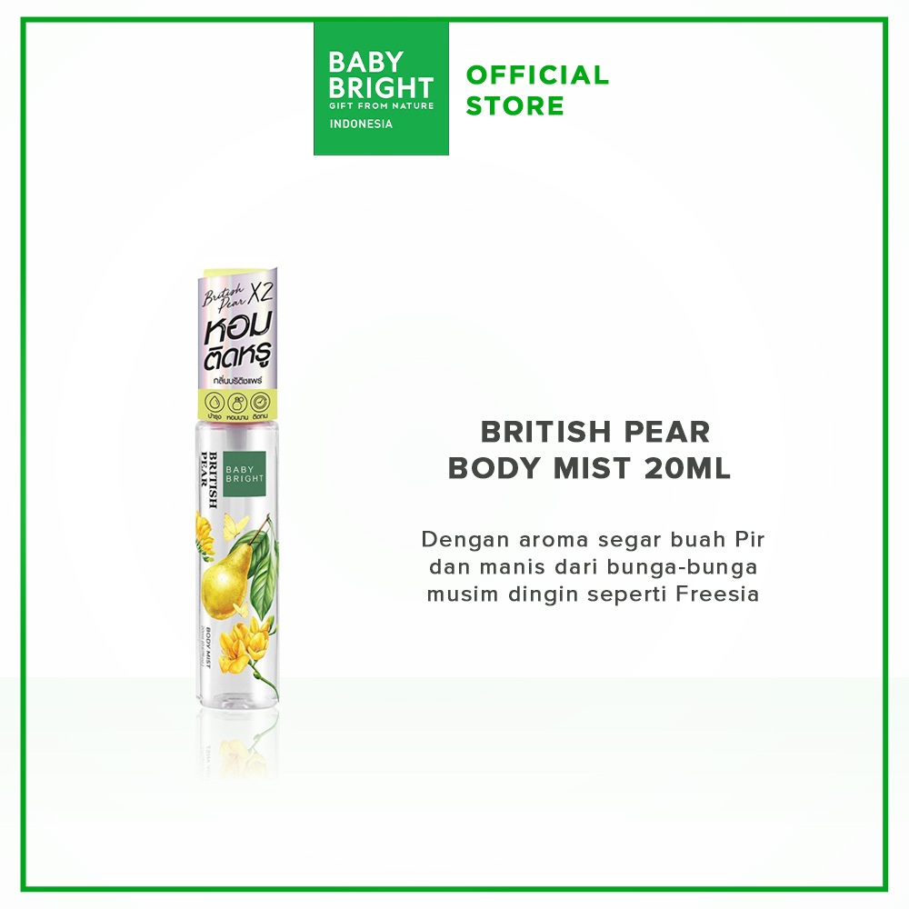 Body Mist Baby Bright | British Pear Body Mist 20ml | Pengharum badan | Baby Bright