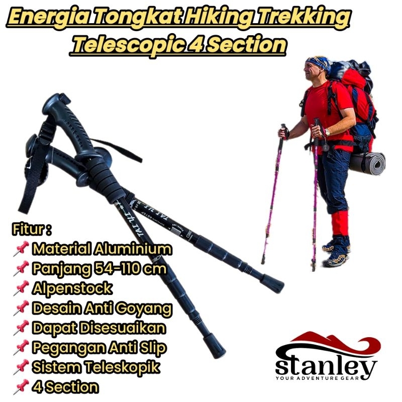 Trekking Pole | Trekking pole alloy energia 110cm original | Tracking pole alloy energia 110cm model