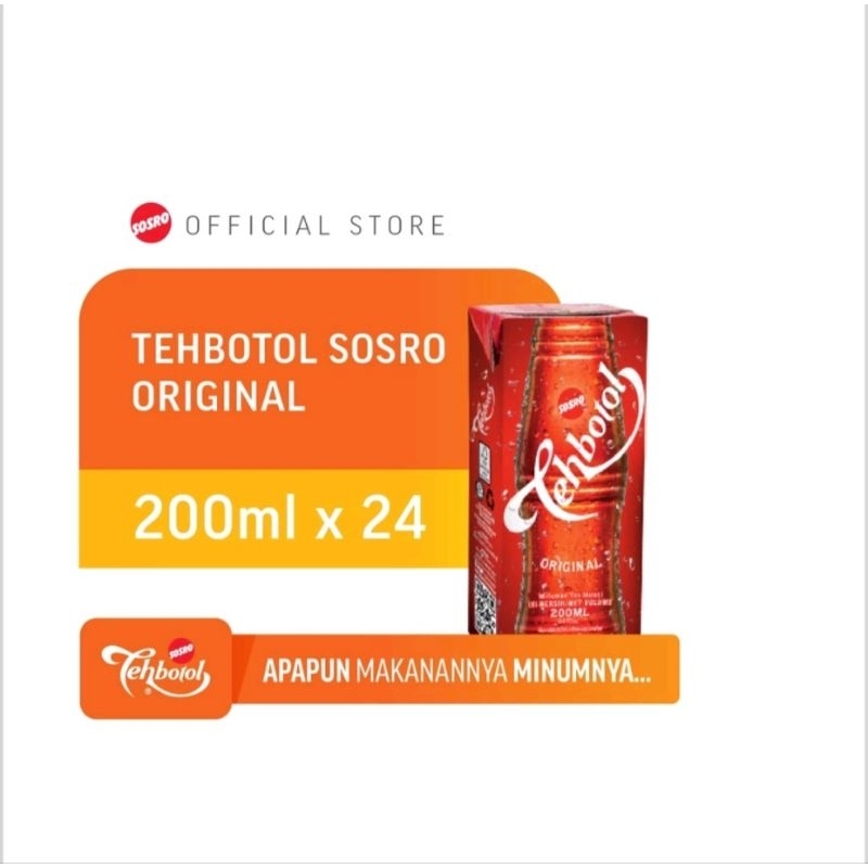 

Teh botol sosro minuman teh original 200ml x 24pc