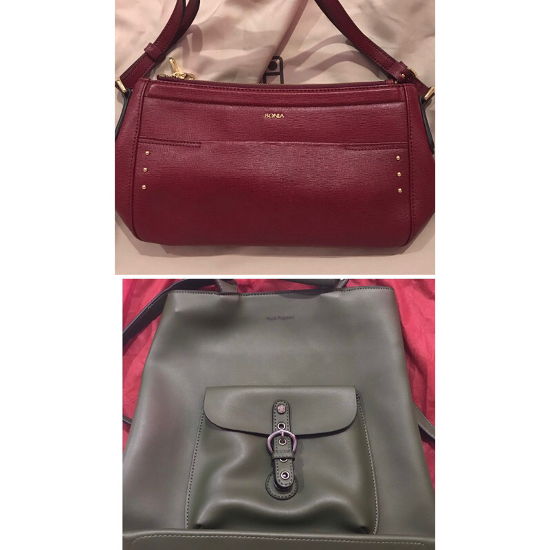 (NEW) Tas Handbag, Backpack BONIA, HUSH PUPPIES ORI ex Singpore