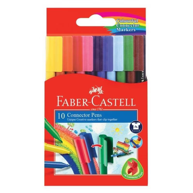 

colourful Connector pen faber castell 10 warna