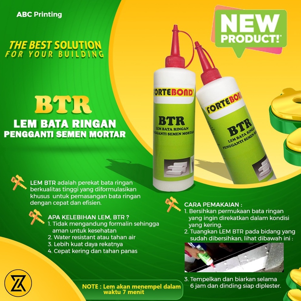 

LLem Bata Ringan Hebel BTR Fortebond pengganti semen mortar g H1Z2