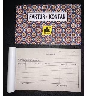 

Bon Faktur/nota kontan STD /bon rangkap 1 kecil harga satuan