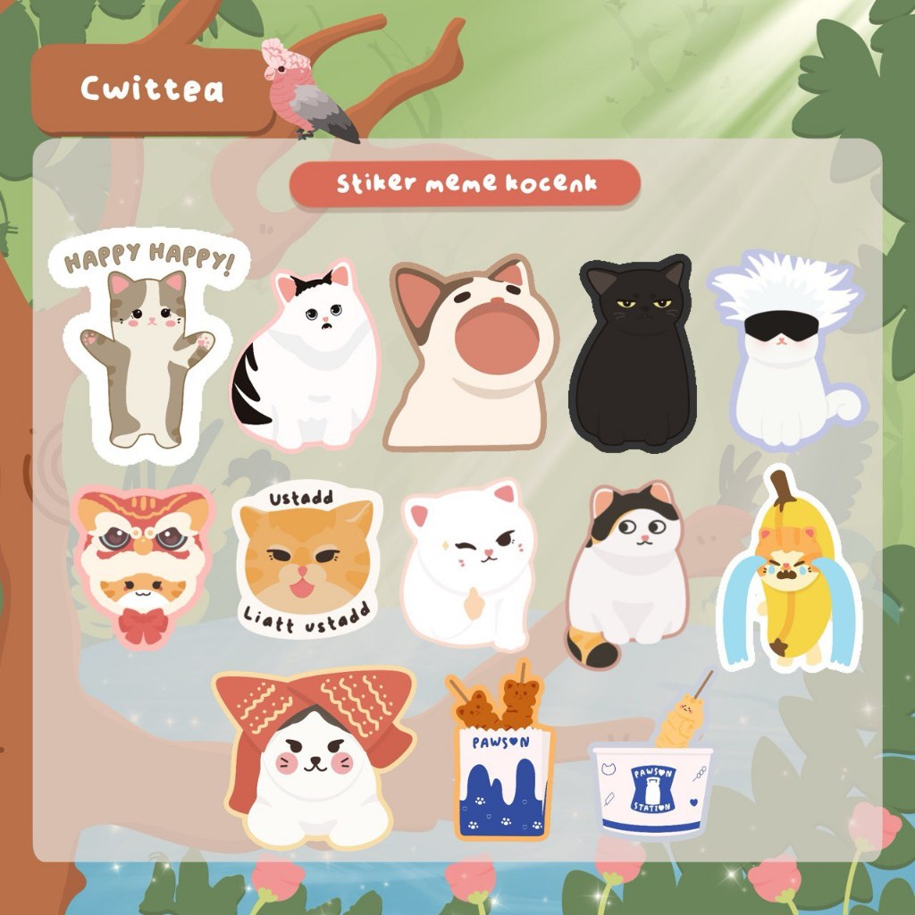 

Cwittea Cat Die Cut Sticker PO