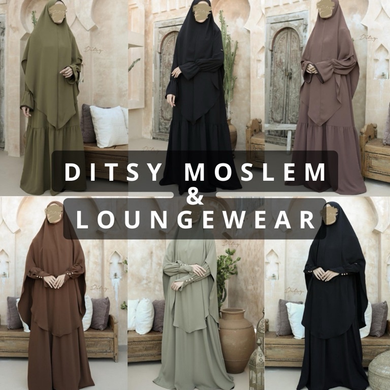 KODE R35F DITSY MOSLEM  DITSY LOUNGEWEAR DRESS SAJA by DITSY OFFICIAL