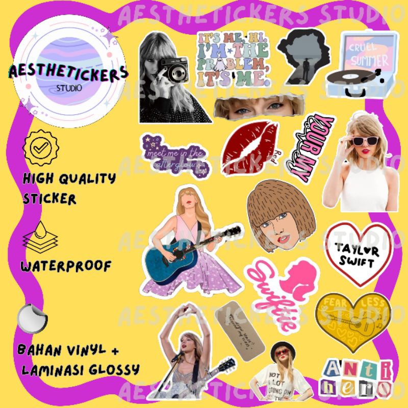 

Sticker Vinyl TAYLOR SWIFT, sticker vinyl high quality TERMURAH dikualitasnya!