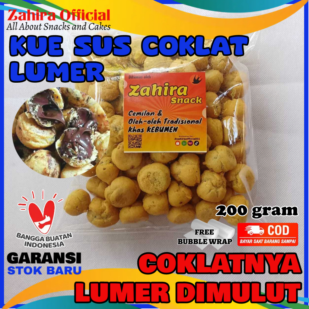 

Kue Sus Kering Isi Coklat Soes Cokelat Lumer 200gram