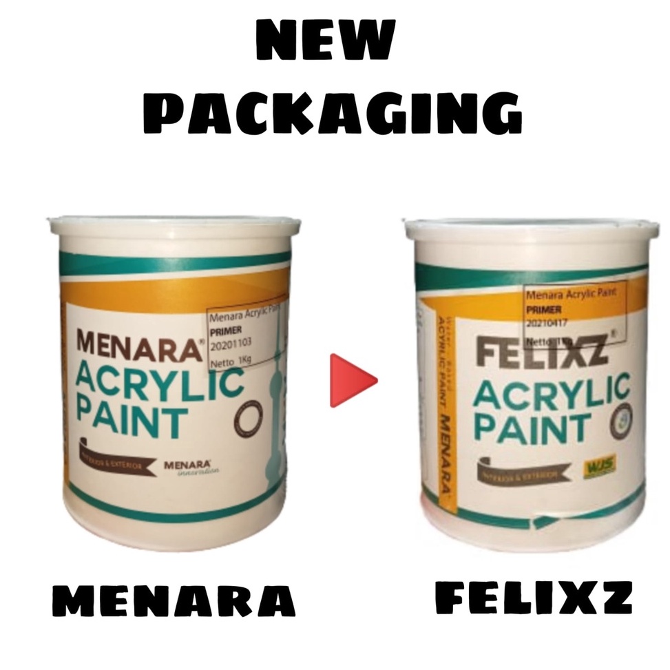 

Menara Acrylic Paint Cat Primer warna putih i F3G2
