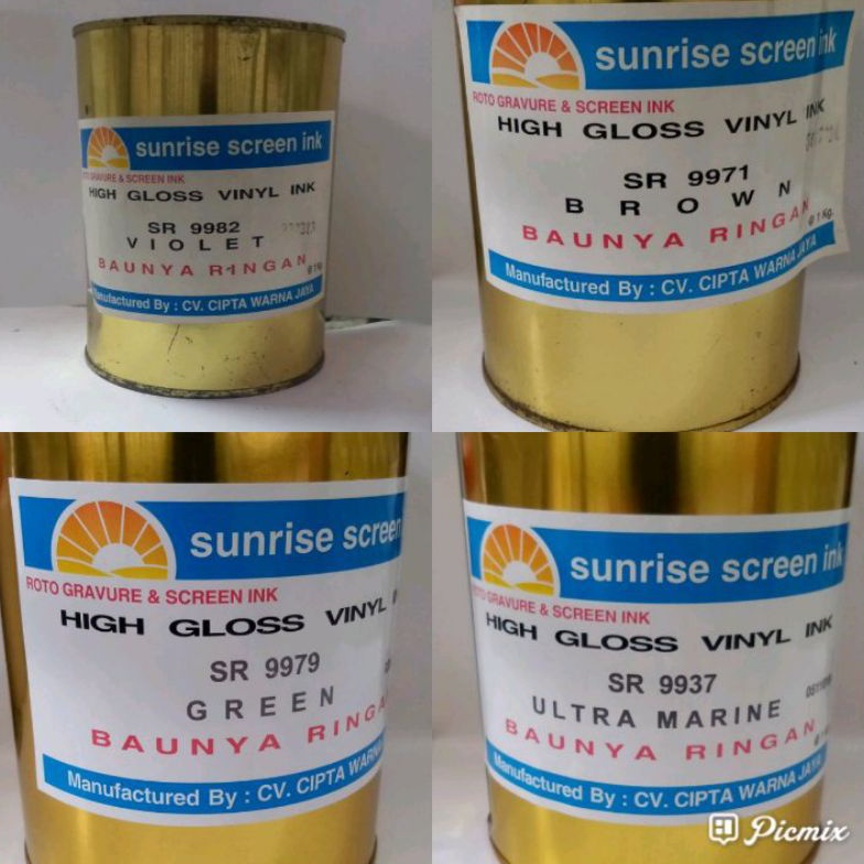 

PVC Tinta Sablon Sunrise 1kg Khusus Jawa m F1L7