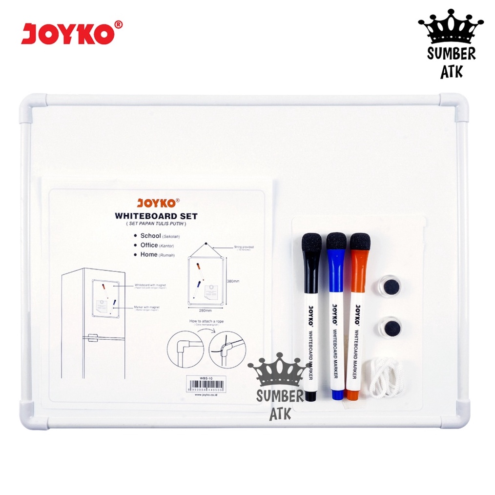 

Whiteboard Set Papan Tulis Putih Joyko WBS1 d Y6F8