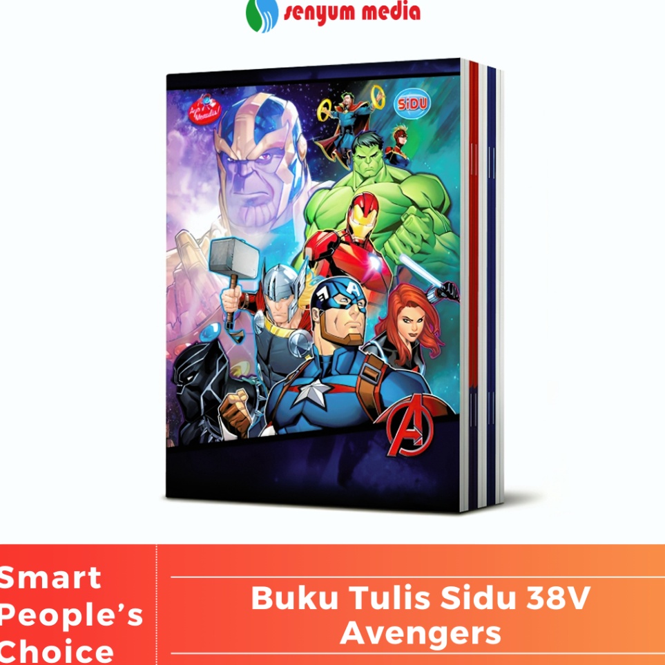 

KODE H69V Buku Tulis Sinar Dunia SIDU MARVEL AVENGERS 38 Lembar 1 Pack Isi 1 Buku SPAK