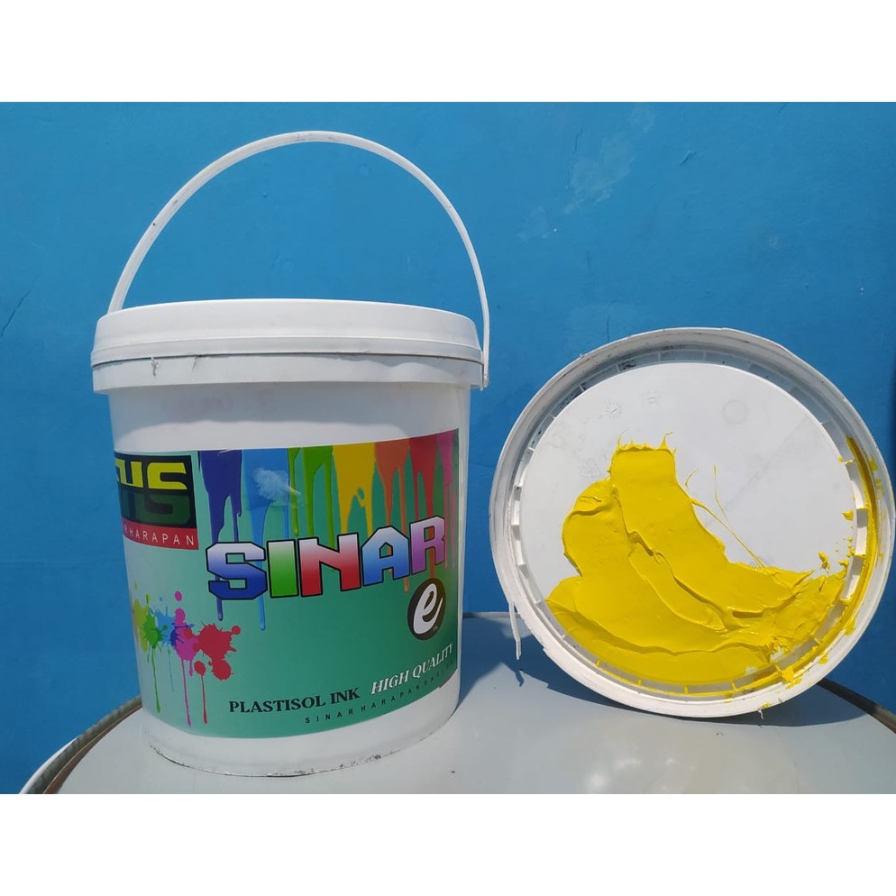 

plastisol economis sinar harapan sablon warna kuning kemasan 5kg l NU2