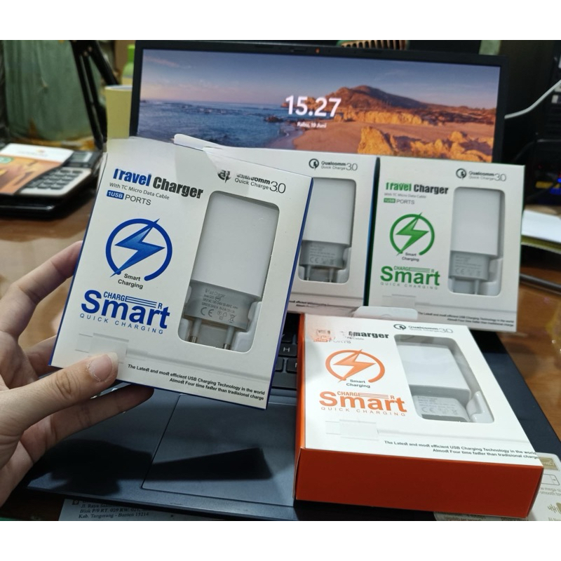 Charger Smart Ak933 25W Quick Charging Branded Alltipe Micro Dan Type C 2A