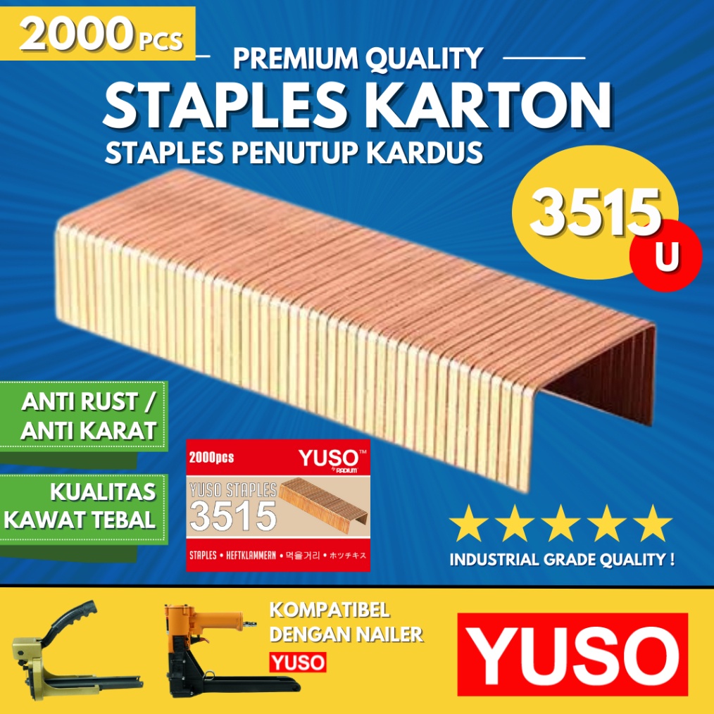 

Isi Staples Karton Kardus 3515 YUSO Carton Besar 3515U 15mm u J7M6