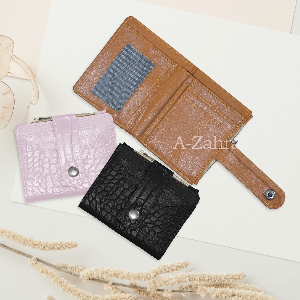 PROMO SPESIAL AZAHRA 27 DOMPET GENIE CROCO KANCING  DOMPET MINI KARTU  DOMPET CROCO LIPAT MINI  GEMP