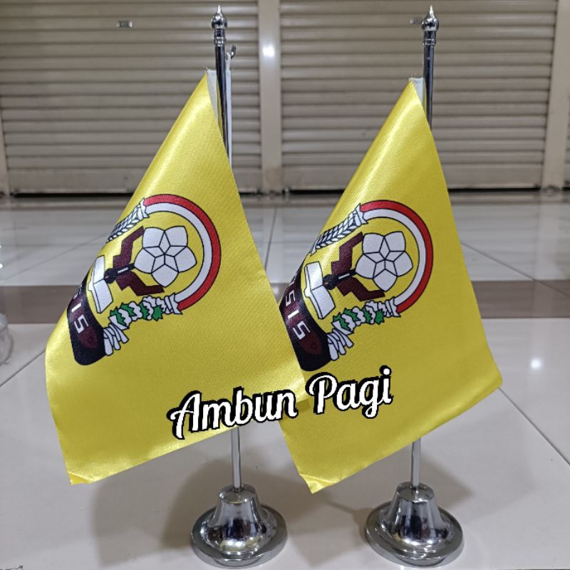 

best seller tiang stenlis meja+bendera OSIS SMP dasar kuning
