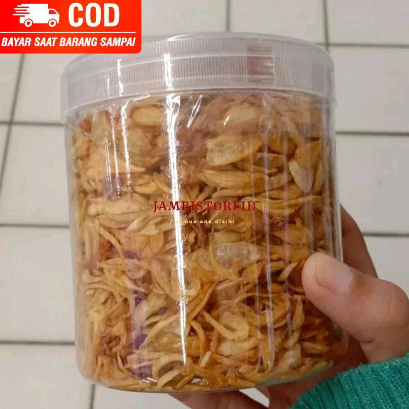 

(JAMBISTOREID) JAMBI LANGSUNG KIRIM Bawang Goreng Asli Pelengkap Taburan Makanan Nasi Abon Nori Bon Cabe Bukan Tepung Renyah Enak Garing 100gram Pedas Original Asli Gurih Campuran Murah Kemasan Kecil Gelas Cup Toples Jambi