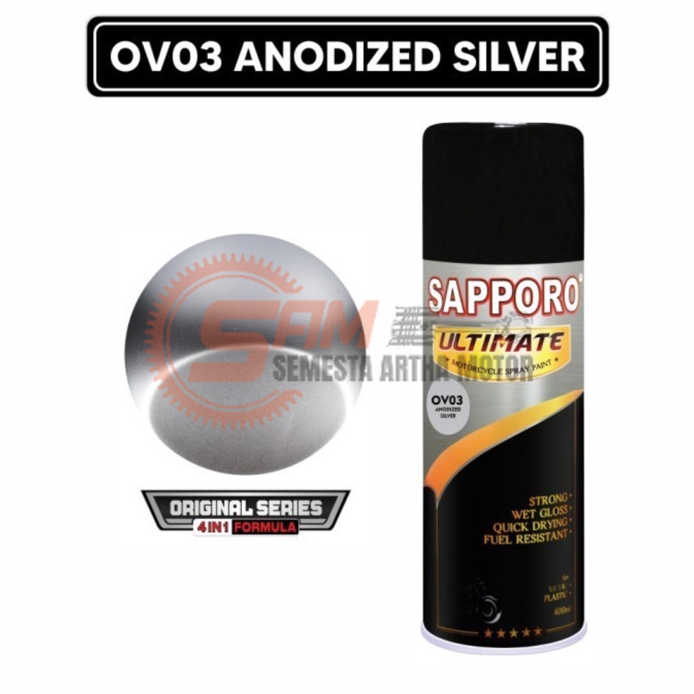 

Pilox Sapporo Ultimate OV3 Anodized Silver Series 4in1 Cat Semprot 4ml Pilok Aerosol Spray b V8C9