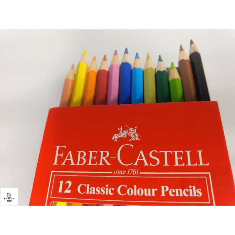 

Pensil 12 warna panjang faber Castell 115852 clasic colour pensil