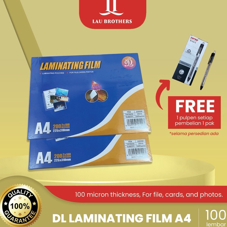 

DL Plastik Laminating A4 1Pak s J2U5