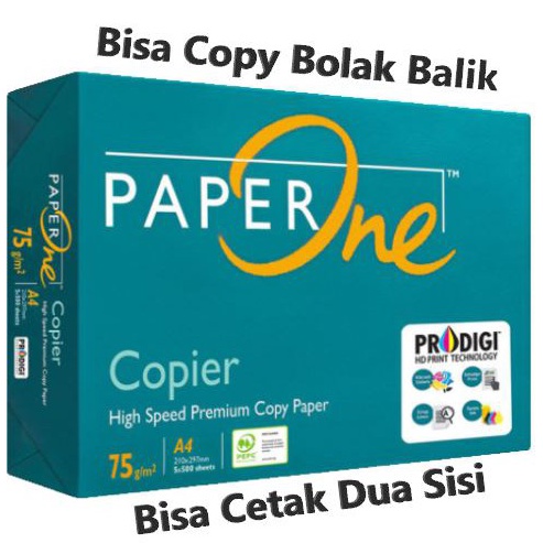 

KODE U43I Termurah Kertas Print Fotocopy HVS A4 75 gr PaperOne Rim