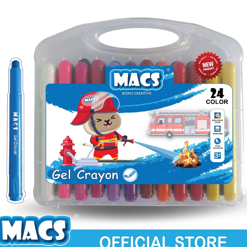 

MACS 24 Colors Gel Crayon Warna k I8N7
