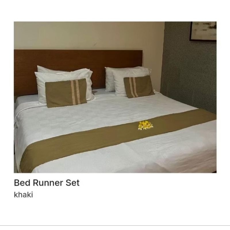 Set Bed Runner dan Pillow ex hotel