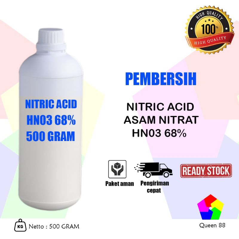 Nitric Acid 500gram / Asam Nitrat / Belgia 68% / HNO3 / Nitric Murah