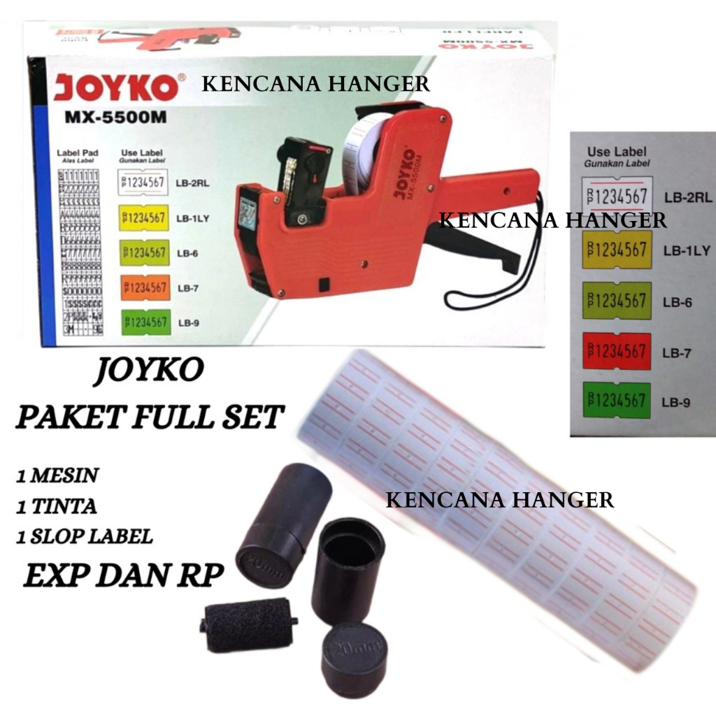 

Label Harga Joyko MX 5500 M / alat label harga 1 baris / price labeller ( paket full set )