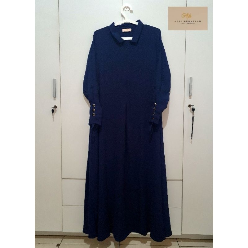 Gamis Flowy Series by ALFI HURAIYAH - Navy
