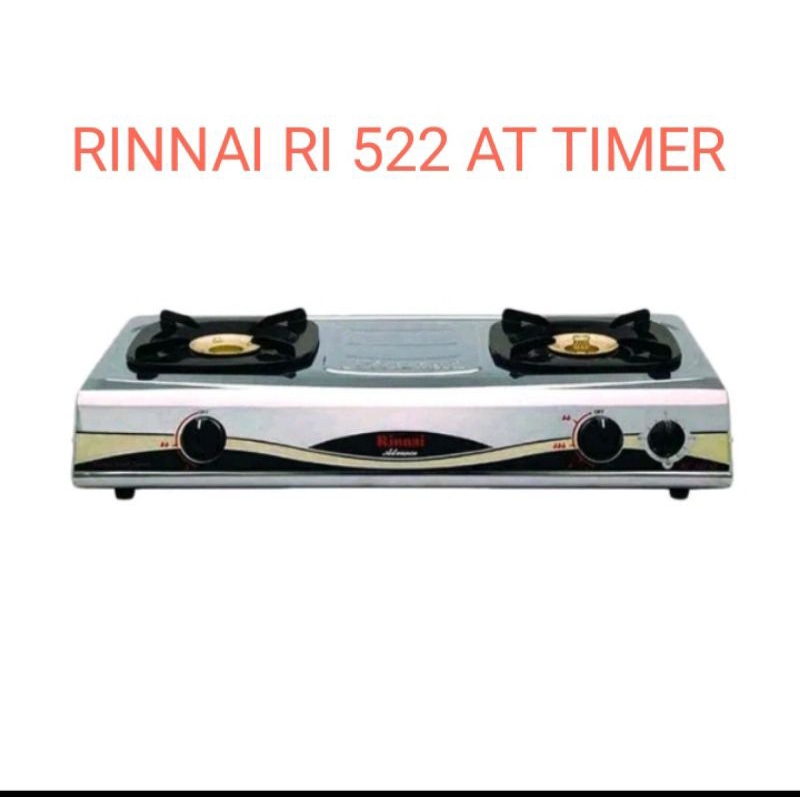 Rinnai Kompor Gas 2 Tungku Timer RI 522 AT / Rinnai RI 522 AT
