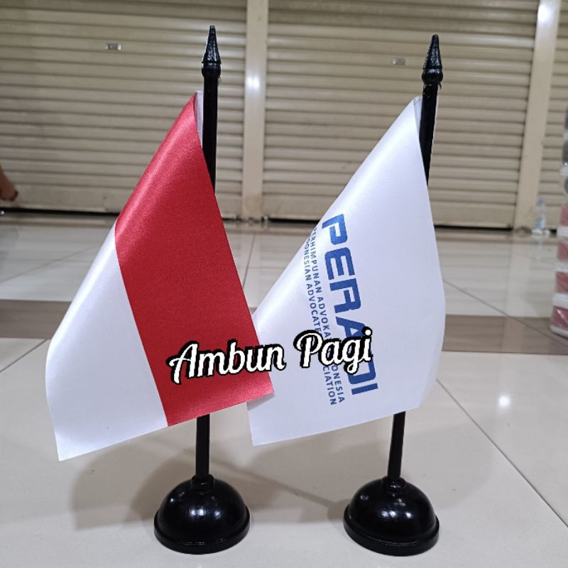 

best seller tiang kayu meja+bendera PERADI+bendera Merah Putih