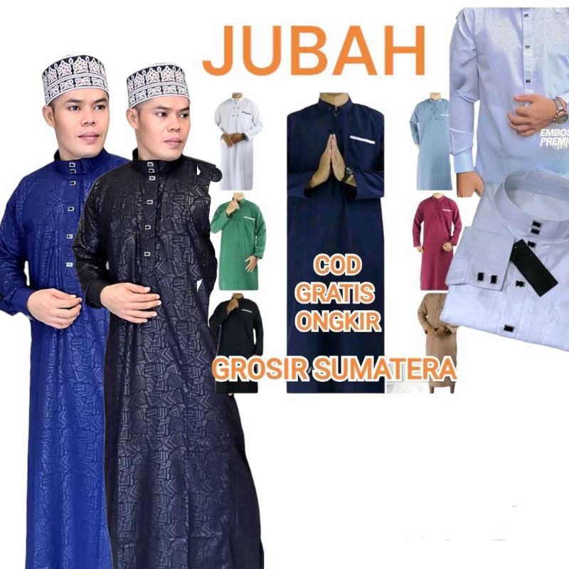 JUBAH PANJANG PUTIH HITAM GAMIS MUSLIM polos JUBAH KOKO ACEH GAMIS PRIA ACEH BAJU MUSLIM PANJANG , G