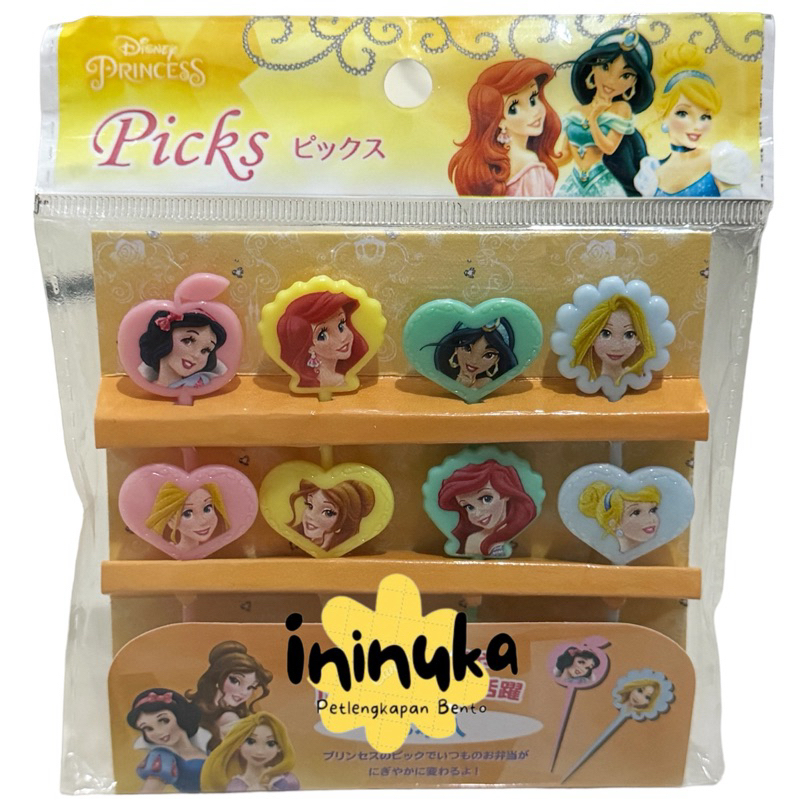 [Daiso] Tusukan Bento Food Pick Disney Princess Hiasan Bento Perlengkapan Bento