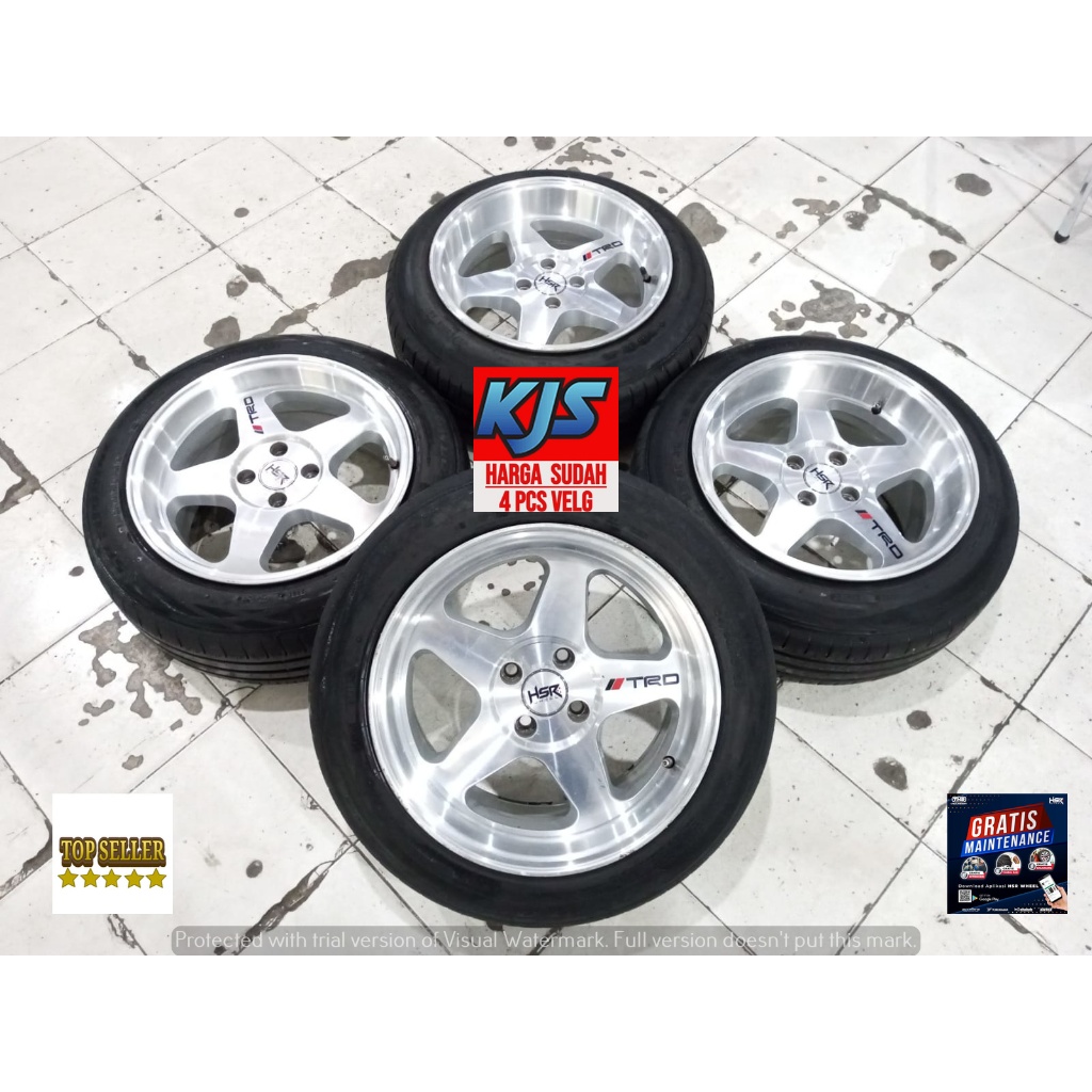 Velg Racing Celong Bekas R16 HSR Loud Pcd 4x100 Ban 195/60 Ring 16 Buat Vios Yaris Freed Mobilio Pel