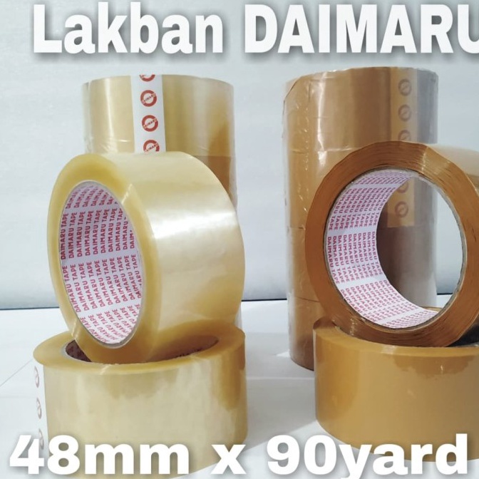 

Daimaru Plakban 48mm x 9yard 1 Slop 6 rollIsolasi Besar 2 inchSolasi OPP LakbanSelotip Besar a Q6V5